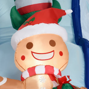 English Elm Homcom 8.5 Ft Trio Holiday Inflatable Yard Decor with Led Lights Festive Scene W2225P173890