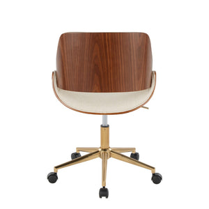 English Elm Task Chair with Chrome Five Star Base Grey Fabric Seat for Modern Home Office Use B202P474193