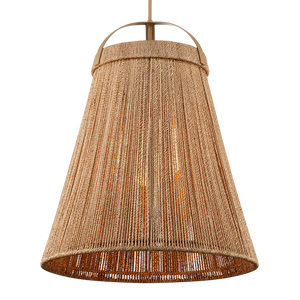 Parnell Pendant Light - Elegant Modern Design with Kraft Paper Twine and Frosted Glass Glow