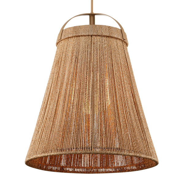 Parnell Pendant Light - Elegant Modern Design with Kraft Paper Twine and Frosted Glass Glow