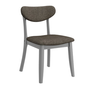 English Elm Dumfries Upholstered Armless Dining Chairs Set of 2 with Solid Wood Legs Modern Gray B127P495086