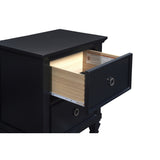 English Elm Dovie Black 2-Drawer Nightstand With Metal Hardware