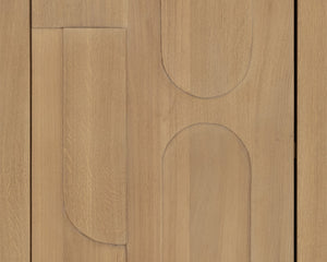 Sunpan Cove Sideboard - Scandinavian-Inspired Design with Ample Storage and Stunning Wood Patterning Rustic Oak