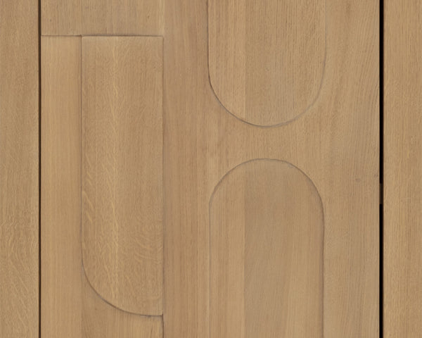 Sunpan Cove Sideboard - Scandinavian-Inspired Design with Ample Storage and Stunning Wood Patterning Rustic Oak