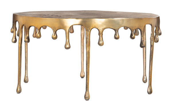 Drip Coffee Table Antique Brass 110150 Zuo Modern