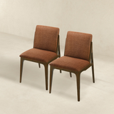 Ashcroft Furniture - Grivelle Orange Fabric Dining Chair (Set of 2)