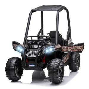 English Elm Aosom 12v Electric Kids Utv Ride on with Remote Control Suspension and Camo Style W2225P249874