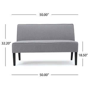 English Elm 50'' Linen Upholstered Loveseat Solid Wood Frame Modern Seating for Small Spaces N771P376540D