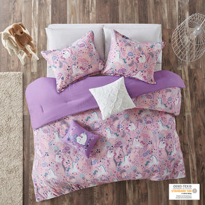 Urban Habitat Kids Lola Casual Unicorn Cotton Comforter Set UHK10-0098 Pink