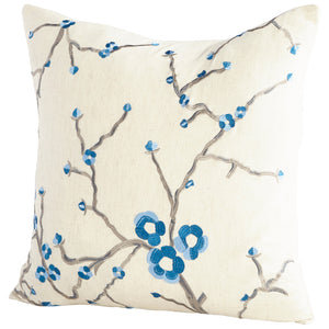 Pillow Cover - 18 x 18 | Blue and White 09393-1 Blue and White 09382-1 Cyan Design