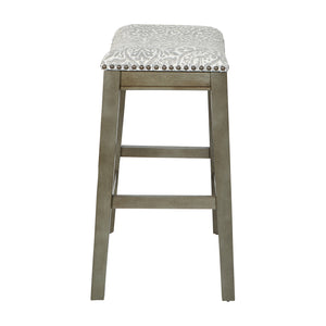 OSP Home Furnishings 24" Saddle Stool - Set of 2 Grey