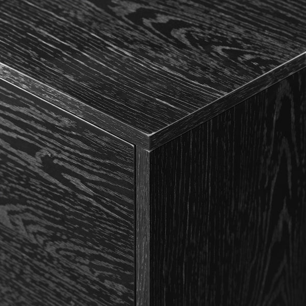 Noah 70" Mid-Century Modern TV Stand - Sleek Black Storage Console with Adjustable Shelves & Cubbies