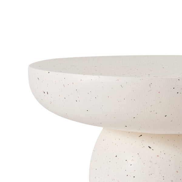 English Elm 27.5" Round Mgo Terrazzo Coffee Table Weather Resistant for Patio or Living Room N772P262020T