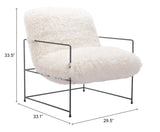 Pelut Accent Chair White 110202 Zuo Modern