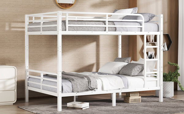 English Elm Metal Full Xl Bunk Bed For Teens & Adults - Space-Saving, Durable Steel Frame, No Box Spring Needed! W1580S00125