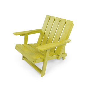 English Elm Shoreline Recycled Hdpe Folding Adirondack Chair Fully Assembled Modern Patio Seating Yellow B2745P409680