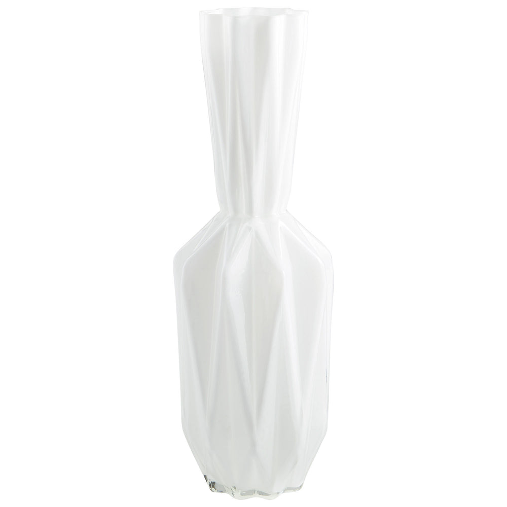 Infinity Origami Vase  White 09492 Cyan Design