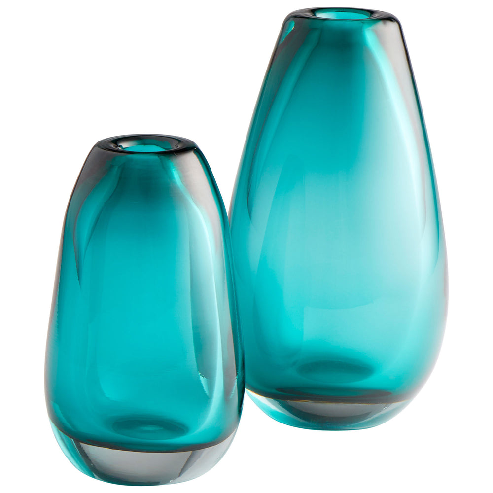 Blown Ocean Vase Blue 09493 Cyan Design