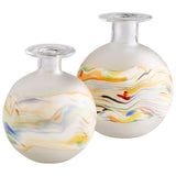 Kimbie Vase Multi Colored 09499 Cyan Design