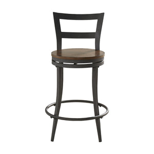 Homelegance Eccari Swivel Counterstools with Iron Frame and Veneer Seats Set of 2 094SW-24