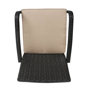 English Elm Christopher Knight Home® - CORDOBA PE Rattan Wicker Chair with Iron Frame and Waterproof Cushion for Durable Outdoor Seating Brown+Tan 57459.00BRN