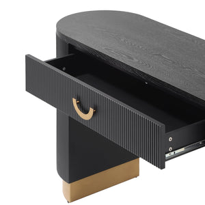 English Elm Christopher Knight Home® - Mirod Modern Console Table - Stylish Vertical Ribbed Design With Functional Drawer & Sleek Storage N760P281361B