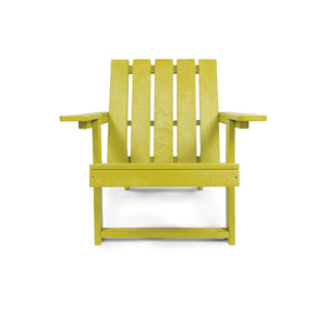 English Elm Shoreline Recycled Hdpe Folding Adirondack Chair Fully Assembled Modern Patio Seating Yellow B2745P409680