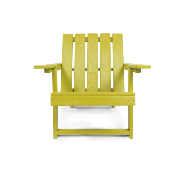 English Elm Shoreline Recycled Hdpe Folding Adirondack Chair Fully Assembled Modern Patio Seating Yellow B2745P409680