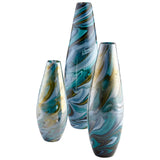 Chalcedony Vase  Multi Colored Blue 09503 Cyan Design