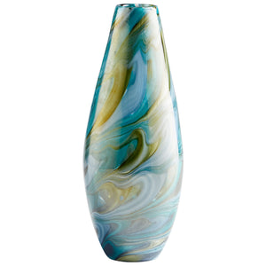 Chalcedony Vase Multi Colored Blue 09501 Cyan Design