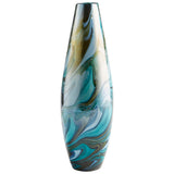 Chalcedony Vase Multi Colored Blue 09502 Cyan Design