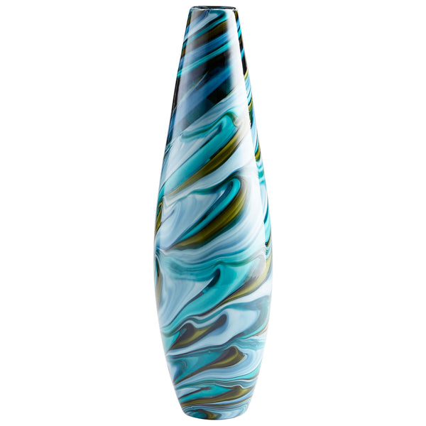 Chalcedony Vase  Multi Colored Blue 09503 Cyan Design