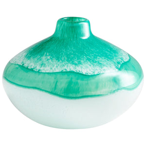 Iced Marble Vase Turquoise/White 09519 Cyan Design