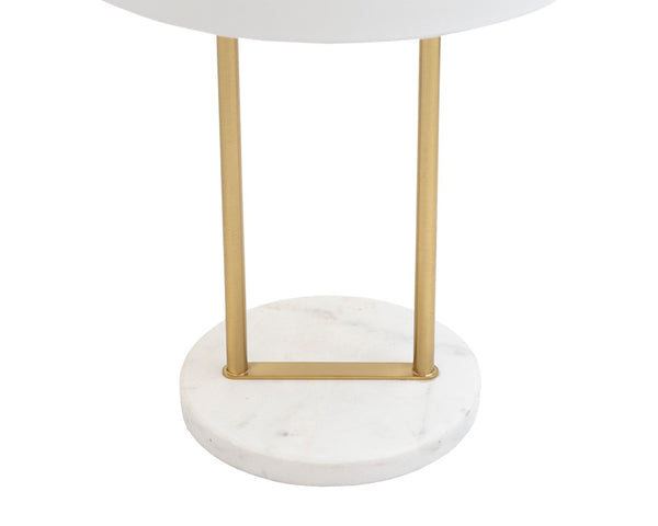 Sunpan KEZNA Table Lamp - Unique White Marble Base & Soft Matte Shade for Modern Elegance in Any Space 109264
