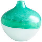 Iced Marble Vase Turquoise/White 09520 Cyan Design