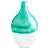 Iced Marble Vase  Turquoise/White 09521 Cyan Design