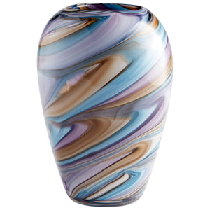 Borealis Vase Sky Blue Cafe Swirl 09523 Cyan Design