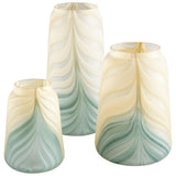 Hearts Of Palm Vase  Yellow and Green 09533 Cyan Design