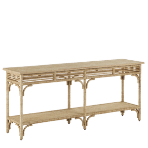 Olisa Rope Console Table - Handcrafted Elegance in Natural Abaca, Perfect for Traditional Interiors