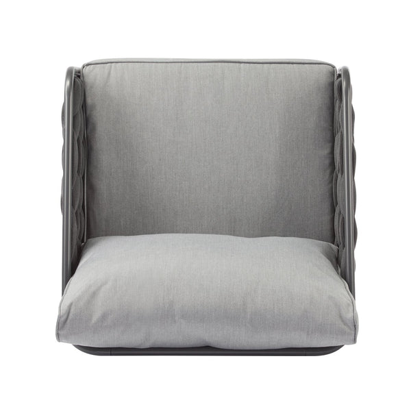 English Elm Christopher Knight Home® - 4-Pieces Outdoor Metal Patio Furniture Set with Deep-Seat Cushions, Teslin Rope, Wood-Look Tabletop, Rust-Resistant Frame Grey N780P2540701G