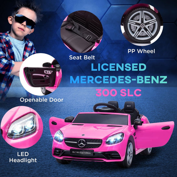 English Elm Aosom Mercedes Slc 300 Kids Ride on Electric Car with Remote 12v Battery Powered W2225P200561
