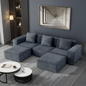 English Elm 118-Inch Modular Sofa Bed - Versatile Cloud Velvet Design For Comfort, Style & Space Saving! W3147S00010