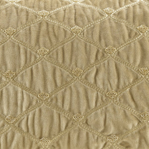 English Elm Oblong Luxe Velvet Foxtail Stitch Pillow with Hand Beading, Plush Goose Feather Insert, 22x15" Gold 14.96 L x 22.05 W x 3.94 H B035129194