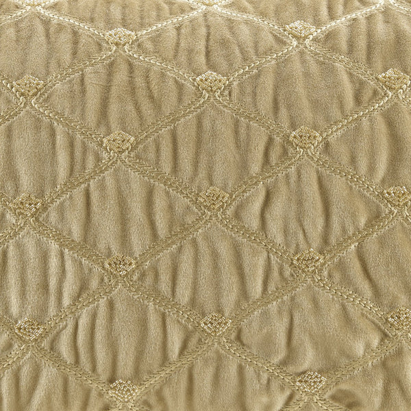 English Elm Oblong Luxe Velvet Foxtail Stitch Pillow with Hand Beading, Plush Goose Feather Insert, 22x15" Gold 14.96 L x 22.05 W x 3.94 H B035129194