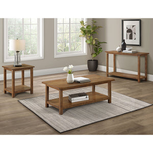 English Elm Castleton Rustic Brown Wood Coffee Table With Shelf - Stylish Centerpiece For Modern Or Farmhouse Decor B062P375516