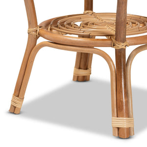 English Elm Modern Rattan Round Coffee Table Woven Geometric Lattice Bohemian Living Room Accent B2750P420350