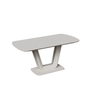 English Elm 62.4" Extendable Mdf Dining Table Mid-century Industrial Style with Bold X Metal Legs W2189S00825