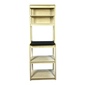 English Elm 23.62" Bakers Rack for Kitchen with 5-Tier Storage, Coffee Bar Station, Microwave Stand, Durable Design White+Black W1412P230430