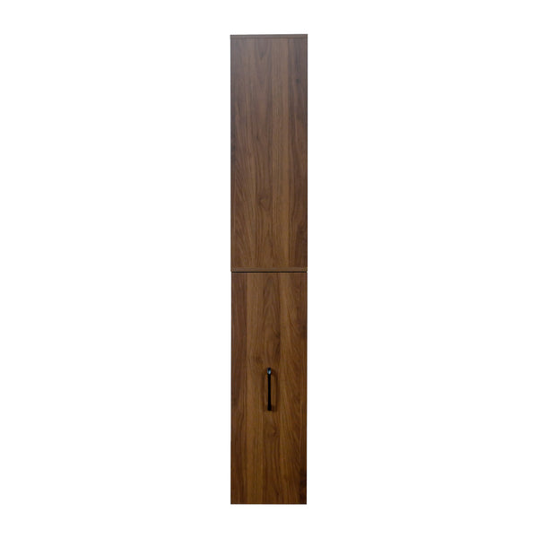 English Elm 70.87" Modern Display Storage Cabinet with 4-Tier Pull-Out Shelves, Dual Glass Doors for Home Walnut W331P295246