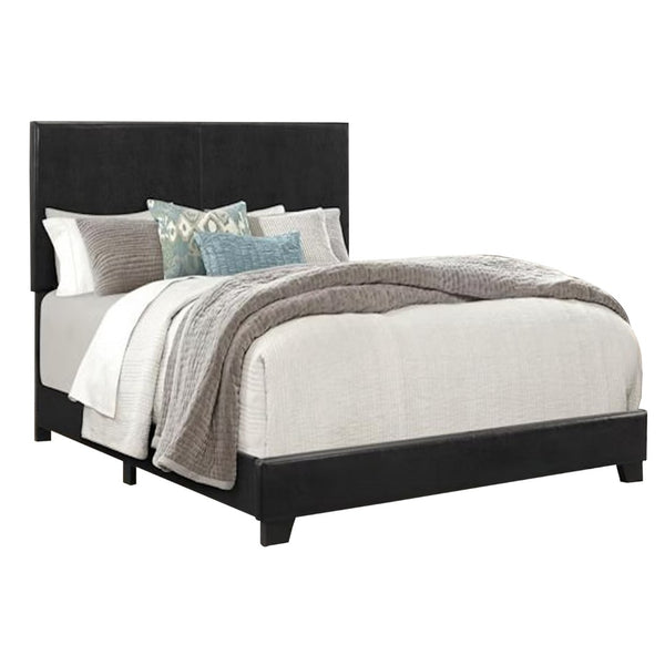 English Elm Shirin Upholstered Queen Bed Nailhead Trim Low Profile Mid-century Bedroom Frame B056P416868